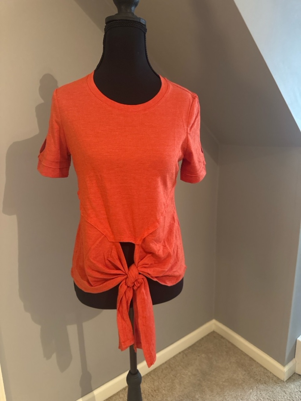 BOG Collective Coral Tie Front Top NWT Cropped Size S